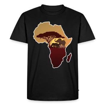 Africa - Men's Premium Organic T-Shirt - black - Front - Nico (187cm)