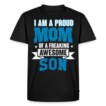 Mère et fils - T-shirt Premium bio Homme - noir - Devant - Nico (187cm)
