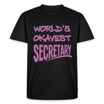secrétaire - T-shirt Premium bio Homme - noir - Devant - Nico (187cm)