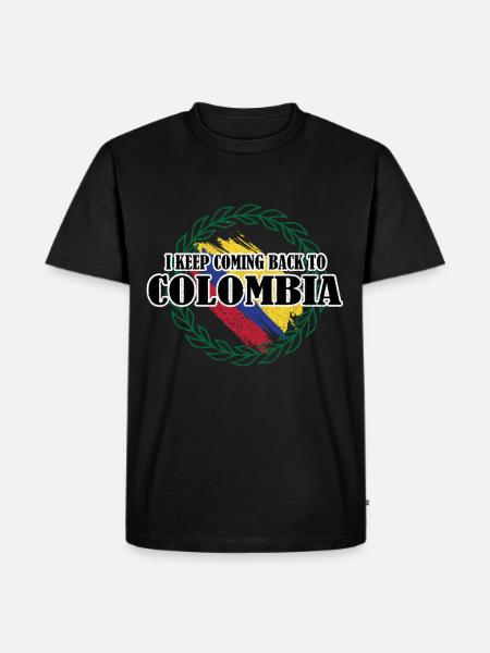 Kolumbien - Männer Premium Bio T-Shirt - Schwarz