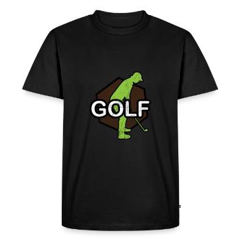 Golf - Golf - Les golfeurs - T-shirt Premium bio Homme - noir - Devant - Nico (187cm)