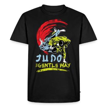 judo - Men's Premium Organic T-Shirt - black - Front - Nico (187cm)