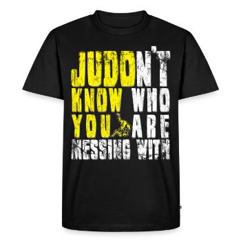 judo - Men's Premium Organic T-Shirt - black - Front - Nico (187cm)