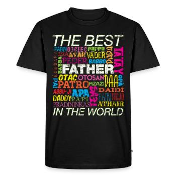 Vatertag Papa - Männer Premium Bio T-Shirt - Schwarz - Vorne - Nico (187cm)