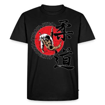 judo - Men's Premium Organic T-Shirt - black - Front - Nico (187cm)