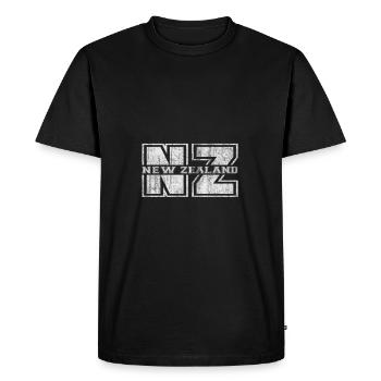 New Zealand - Men's Premium Organic T-Shirt - black - Front - Nico (187cm)