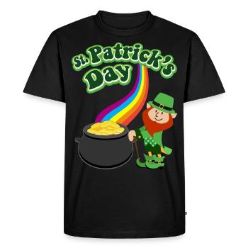 Saint Patrick - T-shirt Premium bio Homme - noir - Devant - Nico (187cm)