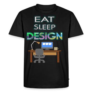 Designer - Artiste - Design - T-shirt Premium bio Homme - noir - Devant - Nico (187cm)