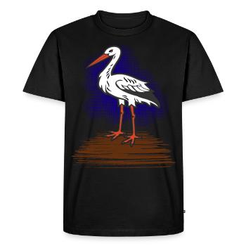cigogne - T-shirt Premium bio Homme - noir - Devant - Nico (187cm)