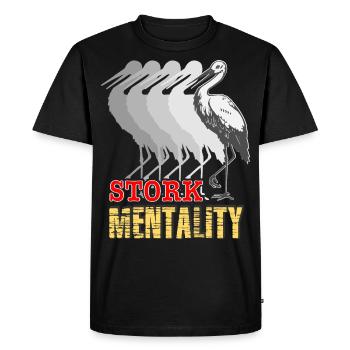 cigogne - T-shirt Premium bio Homme - noir - Devant - Nico (187cm)