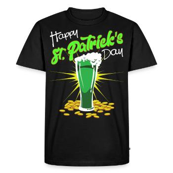 Saint Patrick - T-shirt Premium bio Homme - noir - Devant - Nico (187cm)