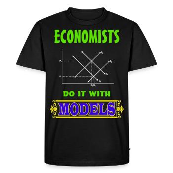 Économiste - Économie - Économie - Économie d'entreprise Économie - T-shirt Premium bio Homme - noir - Devant - Nico (187cm)