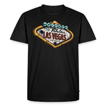 Las Vegas - T-shirt Premium bio Homme - noir - Devant - Nico (187cm)