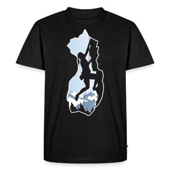 Rockclimbing - Men's Premium Organic T-Shirt - black - Front - Nico (187cm)