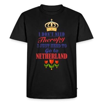 Pays-Bas Hollande - T-shirt Premium bio Homme - noir - Devant - Nico (187cm)