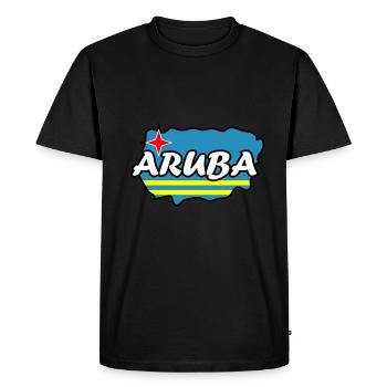 Aruba pays et pays - T-shirt Premium bio Homme - noir - Devant - Nico (187cm)