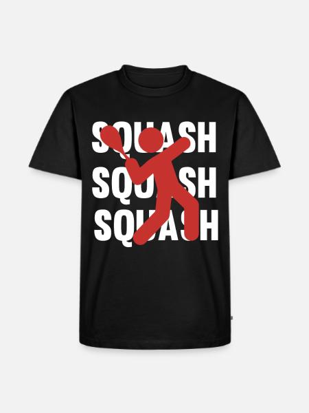 SQUASH - Männer Premium Bio T-Shirt - Schwarz