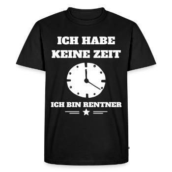 Retiree retirement work job pension gift idea - Men's Premium Organic T-Shirt - black - Front - Nico (187cm)
