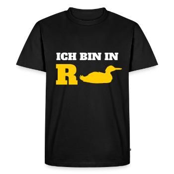 pension - Men's Premium Organic T-Shirt - black - Front - Nico (187cm)
