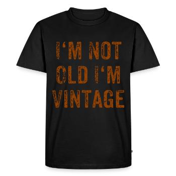 Oldschool Vintage Style rétro tendance de la mode - T-shirt Premium bio Homme - noir - Devant - Nico (187cm)