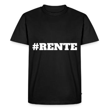 pension - Men's Premium Organic T-Shirt - black - Front - Nico (187cm)