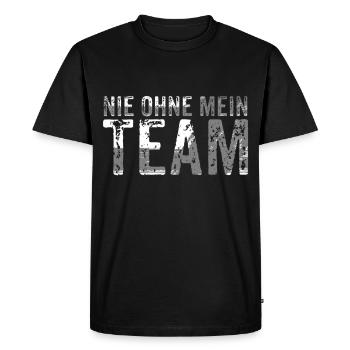 Cadeau de chemise de basket de football de sport - T-shirt Premium bio Homme - noir - Devant - Nico (187cm)