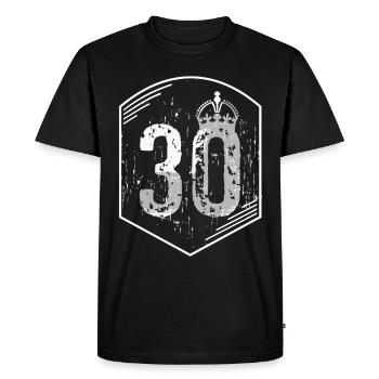 30e anniversaire - T-shirt Premium bio Homme - noir - Devant - Nico (187cm)
