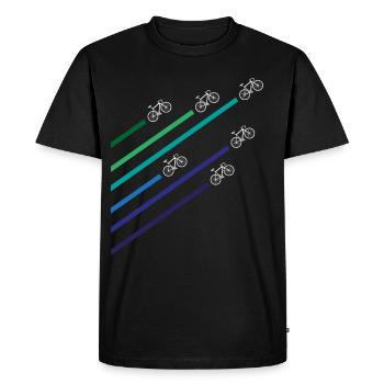 Bicycle Mountain Bike BMX Cycling Road Bike - Men's Premium Organic T-Shirt - black - Front - Nico (187cm)