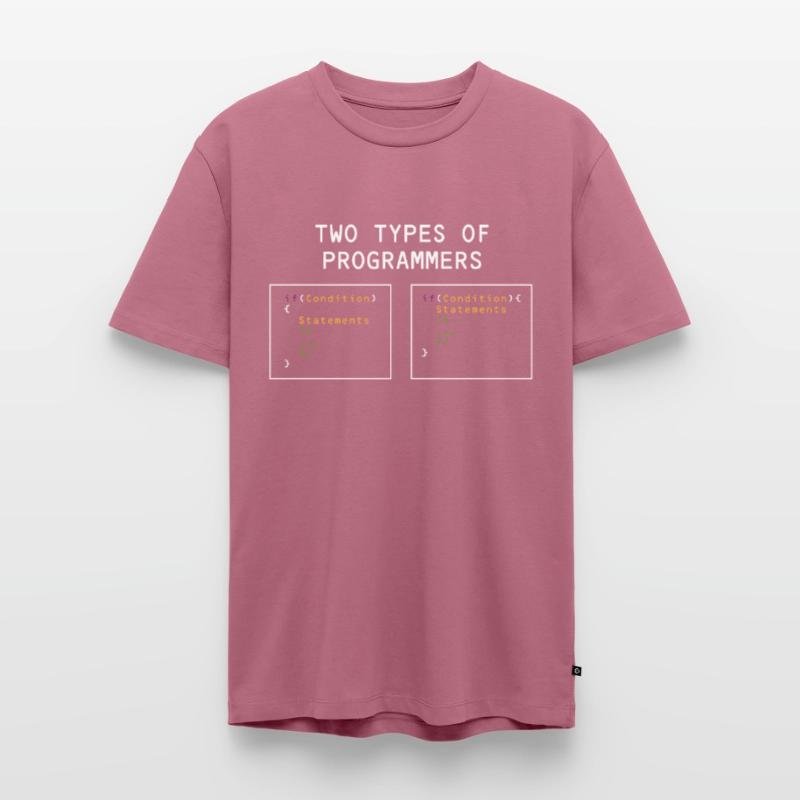 Two types of programmers PHP HTML IT Developer Men's Premium Organic T-Shirt