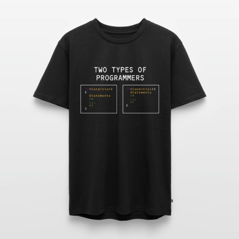 Zwei Arten Programmierer PHP HTML IT Developer Männer Premium Bio T-Shirt