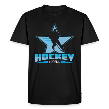 Hockey sur glace hockey sur glace - T-shirt Premium bio Homme - noir - Devant - Nico (187cm)
