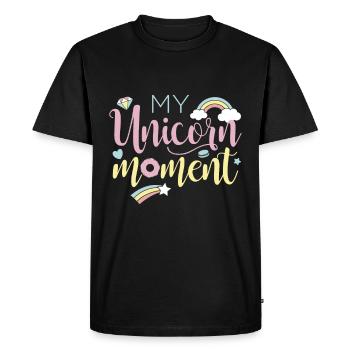 Licorne Licorne - T-shirt Premium bio Homme - noir - Devant - Nico (187cm)