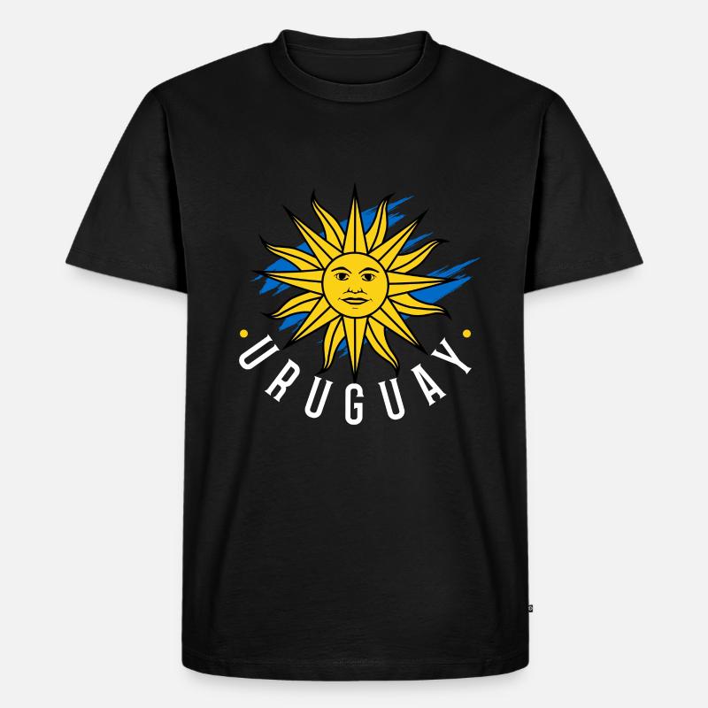 Uruguay - Männer Premium Bio T-Shirt - Schwarz