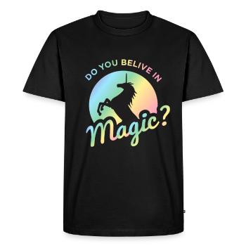 Licorne Licorne - T-shirt Premium bio Homme - noir - Devant - Nico (187cm)