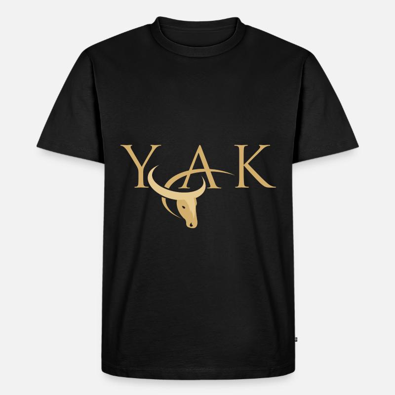 Yak - Männer Premium Bio T-Shirt - Schwarz