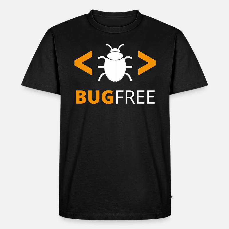 Bugfree Fehlerfrei Programmierer Code Geek - Männer Premium Bio T-Shirt - Schwarz