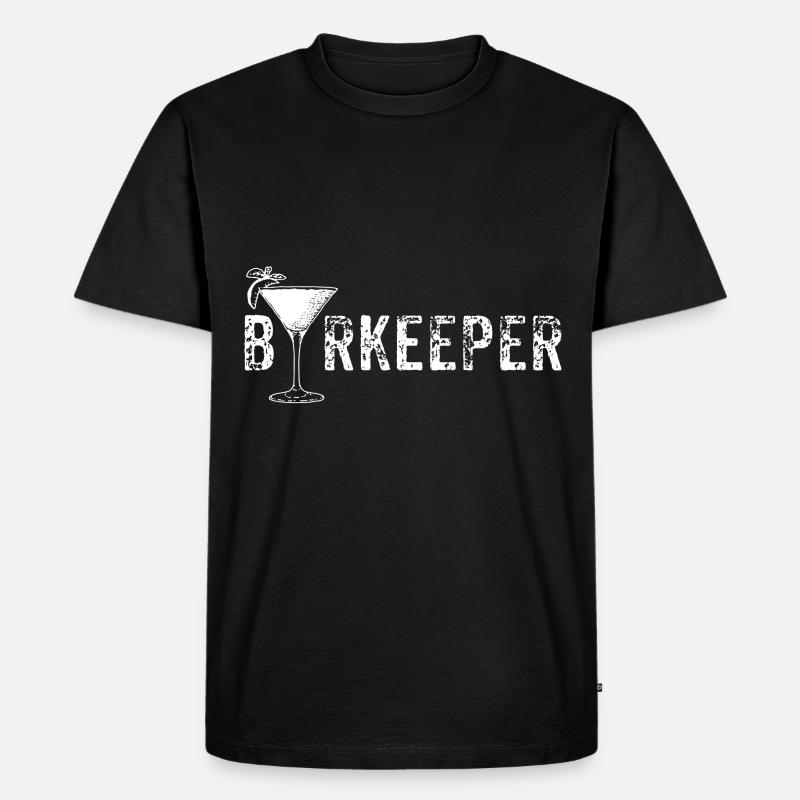Barkeeper - Männer Premium Bio T-Shirt - Schwarz