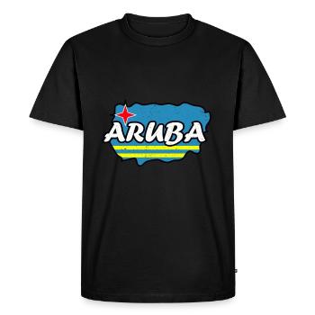 Cadeau de vacances Aruba Oranjestad dans les Caraïbes - T-shirt Premium bio Homme - noir - Devant - Nico (187cm)