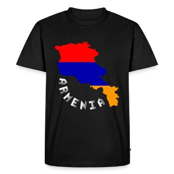 Arménie Jerwan Pays Europe Asie Cadeau - T-shirt Premium bio Homme - noir - Devant - Nico (187cm)