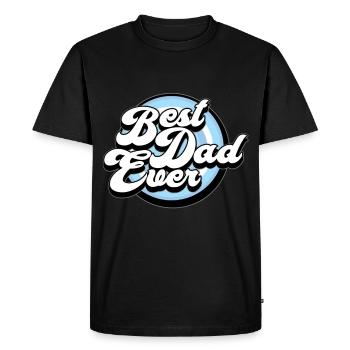 Fête des pères Fête des hommes La fête des pères est la meilleure - T-shirt Premium bio Homme - noir - Devant - Nico (187cm)