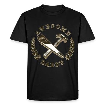 Fête des pères Fête des hommes La fête des pères est la meilleure - T-shirt Premium bio Homme - noir - Devant - Nico (187cm)