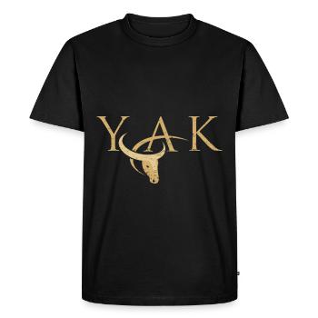 Yak Himalayas Asia Wool Cashmere Animal Gift - Men's Premium Organic T-Shirt - black - Front - Nico (187cm)