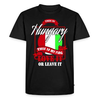 Drapeau hongrois - T-shirt Premium bio Homme - noir - Devant - Nico (187cm)