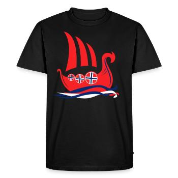 Viking ship Dragon ship Norway - Men's Premium Organic T-Shirt - black - Front - Nico (187cm)