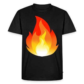 Fire Inferno Flame Cartoon Inferno Fire Fiery - Men's Premium Organic T-Shirt - black - Front - Nico (187cm)