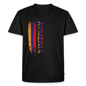 Armenia Yerevan - Men's Premium Organic T-Shirt - black - Front - Nico (187cm)