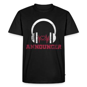 Presenter TV Radio Profession Gift - Men's Premium Organic T-Shirt - black - Front - Nico (187cm)