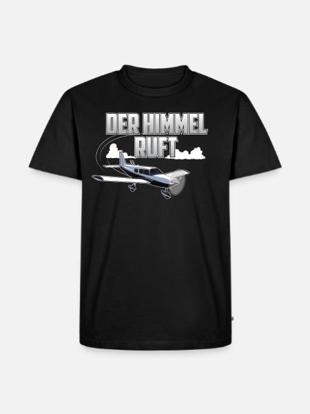 Der Himmel ruft - Männer Premium Bio T-Shirt - Schwarz