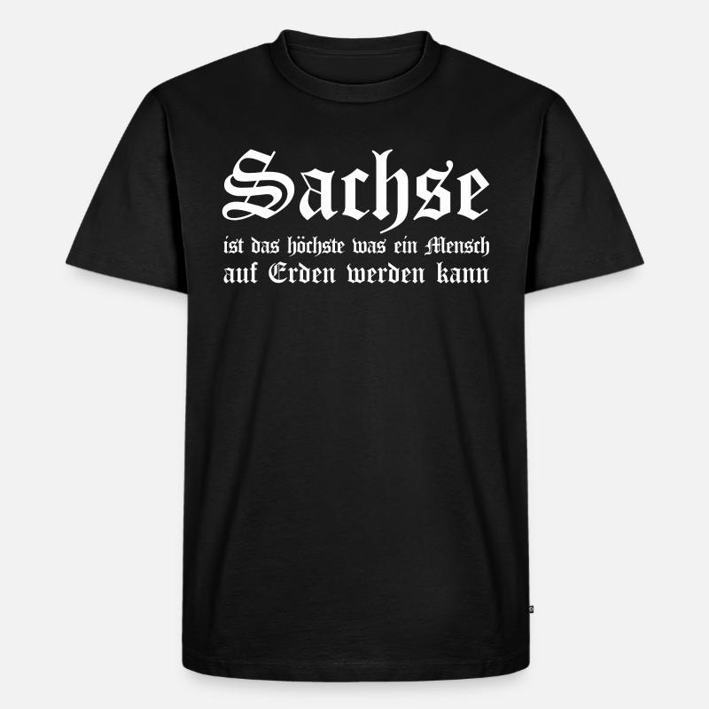 Sachsen - Männer Premium Bio T-Shirt - Schwarz