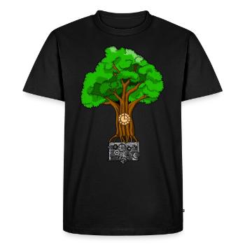 TREE O CLOCK LES ROOTS DU TEMPS LES ROOTS DU TEMPS - T-shirt Premium bio Homme - noir - Devant - Nico (187cm)